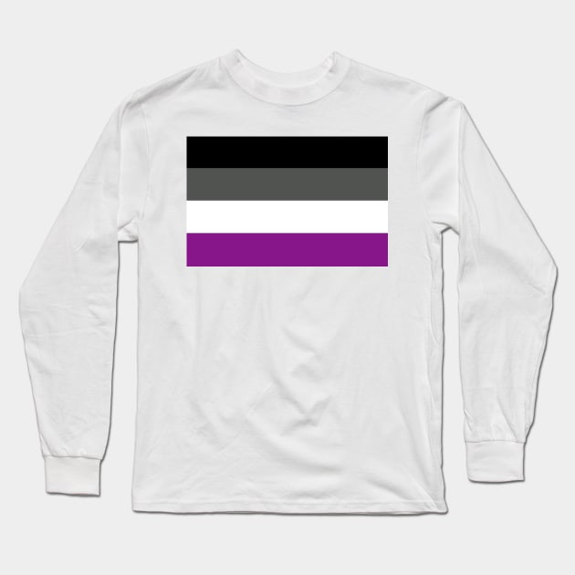 Asexual Pride Flag Long Sleeve T-Shirt by DisneyFanatic23